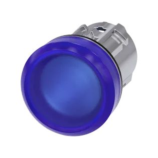 Siemens 3SU1051-6AA50-0AA0, Sirius ACT, Parlak Metal, Mavi, Sinyal Lambası Kafası, 22mm