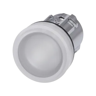 Siemens 3SU1051-6AA60-0AA0, Sirius ACT, Parlak Metal, Beyaz, Sinyal Lambası Kafası, 22mm