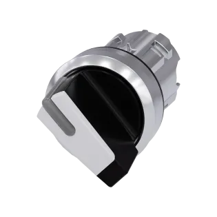 Siemens 3SU1052-2BF60-0AA0, Sirius ACT, Parlak Metal, Siyah, Işıklandırılabilir Mandal Buton Kafası, 0-1 Konumlu, 22mm