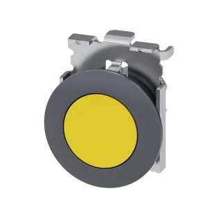 Siemens 3SU1060-0JB30-0AA0, Sirius ACT, Mat Metal, Sarı, Yaylı Buton Kafası, 30mm