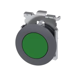 Siemens 3SU1060-0JB40-0AA0, Sirius ACT, Mat Metal, Yeşil, Yaylı Buton Kafası, 30mm