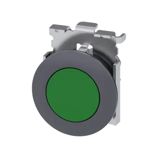Siemens 3SU1060-0JB40-0AA0, Sirius ACT, Mat Metal, Yeşil, Yaylı Buton Kafası, 30mm