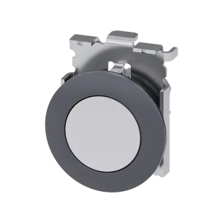 Siemens 3SU1060-0JB60-0AA0, Sirius ACT, Mat Metal, Beyaz, Yaylı Buton Kafası, 30mm