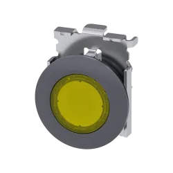 Siemens 3SU1061-0JB30-0AA0, Sirius ACT, Mat Metal, Sarı, Işıklı Yaylı Buton Kafası, 30mm