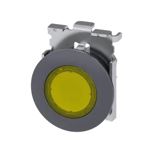 Siemens 3SU1061-0JD30-0AA0, Sirius ACT, Mat Metal, Sarı, Sinyal Lambası Kafası, 30mm