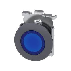 Siemens 3SU1061-0JD50-0AA0, Sirius ACT, Mat Metal, Mavi, Sinyal Lambası Kafası, 30mm