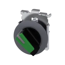 Siemens 3SU1062-2DF40-0AA0, Sirius ACT, Mat Metal, Yeşil, Mandal Buton Kafası, 0-1 Konumlu, 30mm