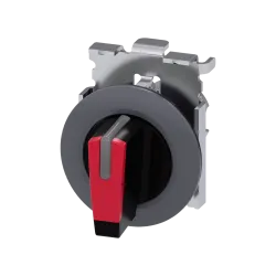 Siemens 3SU1062-2DL20-0AA0, Sirius ACT, Mat Metal, Kırmızı, Mandal Buton Kafası, 1-0-2 Konumlu, 30mm