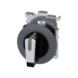 Siemens 3SU1062-2DL60-0AA0, Sirius ACT, Mat Metal, Beyaz, Mandal Buton Kafası, 1-0-2 Konumlu, 30mm