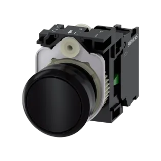 Siemens 3SU1100-0AB10-1BA0, Sirius ACT, Plastik, Siyah, Yaylı Buton, 1NA, 22mm