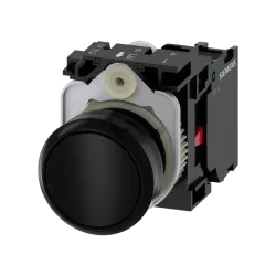 Siemens 3SU1100-0AB10-1CA0, Sirius ACT, Plastik, Siyah, Yaylı Buton, 1NK, 22mm