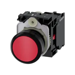 Siemens 3SU1100-0AB20-1CA0, Sirius ACT, Plastik, Kırmızı, Yaylı Buton, 1NK, 22mm