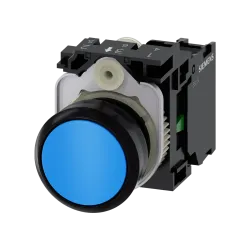Siemens 3SU1100-0AB50-1BA0, Sirius ACT, Plastik, Mavi, Yaylı Buton, 1NA, 22mm