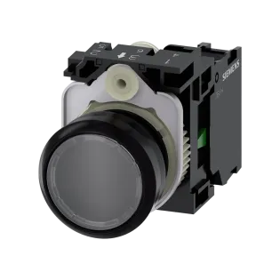 Siemens 3SU1100-0AB70-1BA0, Sirius ACT, Plastik, Renksiz, Yaylı Buton, 1NA, 22mm