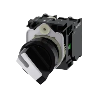 Siemens 3SU1100-2BF60-1MA0, Sirius ACT, Plastik, Siyah, Mandal Buton, 0-1 Konumlu, 1NA+1NK, 22mm