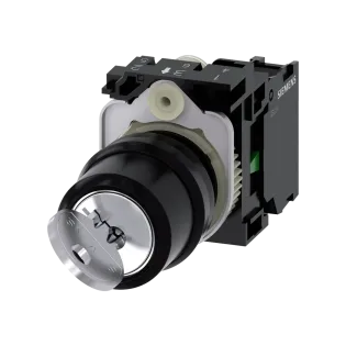 Siemens 3SU1100-4BF11-1BA0, Sirius ACT, Plastik, Siyah, Kilitli Mandal Buton, 0-1 Konumlu, 1NA, 22mm
