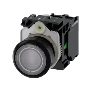 Siemens 3SU1106-0AB70-1BA0, Sirius ACT, Plastik, Renksiz, Işıklı Yaylı Buton, 230 Volt AC, 1NA, 22mm
