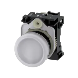 Siemens 3SU1106-6AA60-1AA0, Sirius ACT, Plastik, Beyaz, Sinyal Lambası, 230 Volt AC, 22mm