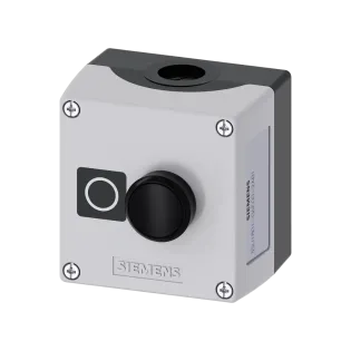 Siemens 3SU1801-0AE00-2AB1, Sirius ACT, Plastik Etanj, Kutulu Siyah Buton, 1NK