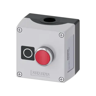 Siemens 3SU1851-0AC00-2AB1, Sirius ACT, Metal Etanj, Kutulu Kırmızı Buton, 1NK