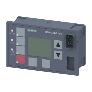 Siemens 3UF7210-1AA01-0, Simocode 3UF7, Pro V, Pro V PN ve Pro V Modbus RTU Ana Modüller İçin Gösterge Paneli, Titanyum Gri