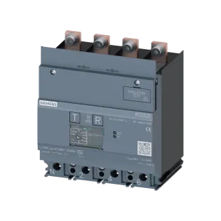 Siemens 3VA9114-0RL10, Sentron 3VA, 3VA1 160 Amper 4 Kutuplu Kompakt Şalterler için RCD320 Toprak Kaçağı Koruma Modülü, 30mA-5A, Tip A