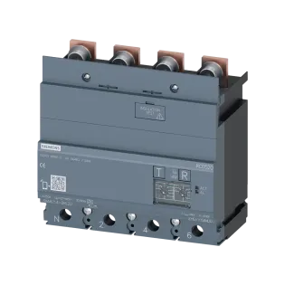 Siemens 3VA9214-0RL20, Sentron 3VA, 3VA1 250 Amper 4 Kutuplu Kompakt Şalterler için RCD520 Toprak Kaçağı Koruma Modülü, 30mA-5A, Tip A