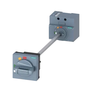 Siemens 3VM9117-0FK21, Sentron 3VM, 3VM10 Kompakt Şalterler için Uzatmalı Kumanda Kolu Kiti, 300mm Mil Uzunluğu, 75x75mm Kol ve Montaj Plakası, IP65