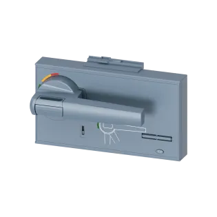 Siemens 3VW9727-0EK11, Sentron 3VA27, Mandallı Kompakt Şalterler için Doğrudan Kumanda Kolu Kiti, Standart