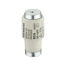 Siemens 5SB4111, Sentron Diazed, 35 Amper, Kartuş Sigorta, DII, E27, gG Tip, 500 Volt AC