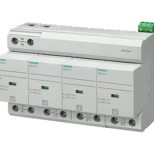 Siemens 5SD7414-1, Sentron 5SD, Kartuşlu Tip, AG Parafudr, 3 Kutup+Nötr, Tip 1, B Sınıfı, 100 kA