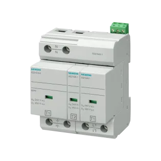 Siemens 5SD7442-1, Sentron 5SD, Kartuşlu Tip, AG Parafudr, 1 Kutup+Nötr, Tip 1+Tip 2, B ve C Sınıfı, 100 kA