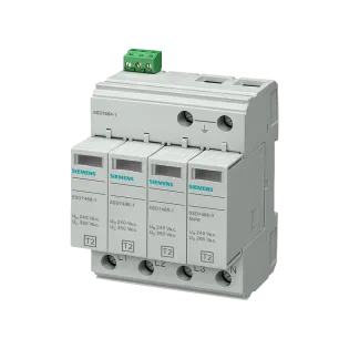 Siemens 5SD7464-1, Sentron 5SD, Kartuşlu Tip, AG Parafudr, 3 Kutup+Nötr, Tip 2, C Sınıfı, 20 kA