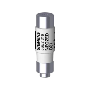 Siemens 5SE2302, Sentron Neozed, 2 Amper, Kartuş Sigorta, D01, gG Tip, 400 Volt AC, 50 kA