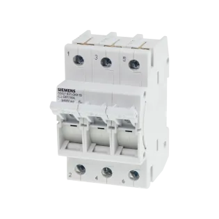 Siemens 5SG7631-0KK16, Sentron Minized, 16 Amper, 3 Kutuplu, Kartuş Sigorta Yuvası, Neozed D01 Sigortalar için