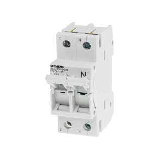 Siemens 5SG7651-0KK16, Sentron Minized, 16 Amper, 1 Kutup+Nötr, Kartuş Sigorta Yuvası, Neozed D01 Sigortalar için