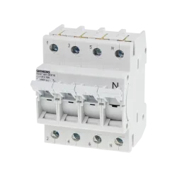 Siemens 5SG7661-0KK16, Sentron Minized, 16 Amper, 3 Kutup+Nötr, Kartuş Sigorta Yuvası, Neozed D01 Sigortalar için