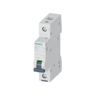 Siemens 5SL4115-7, Sentron 5SL, 1.6 Amper, 1 Kutuplu, C Tipi, Otomatik Sigorta, 10 kA, 1x1.6C