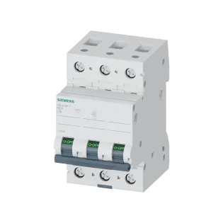 Siemens 5SL4306-7, Sentron 5SL, 6 Amper, 3 Kutuplu, C Tipi, Otomatik Sigorta, 10 kA, 3x6C