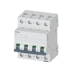Siemens 5SL4606-7, Sentron 5SL, 6 Amper, 4 Kutuplu, C Tipi, Otomatik Sigorta, 10 kA, 4x6C