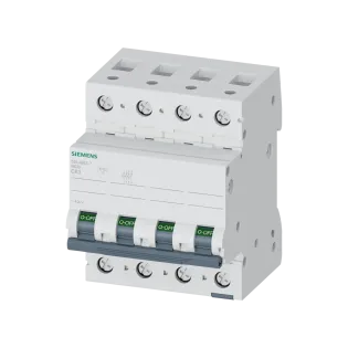Siemens 5SL4663-7, Sentron 5SL, 63 Amper, 4 Kutuplu, C Tipi, Otomatik Sigorta, 10 kA, 4x63C