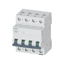 Siemens 5SL6663-7, Sentron 5SL, 66 Amper, 4 Kutuplu, C Tipi, Otomatik Sigorta, 6 kA, 4x63C
