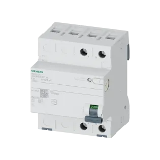 Siemens 5SV3322-4, Sentron Siquence, 25 Amper, 30mA, B Tip, Kaçak Akım Koruma Rölesi, 2 Kutuplu (1 Faz+Nötr)