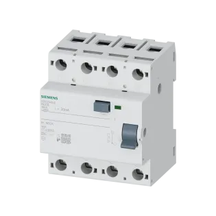 Siemens 5SV3348-6, Sentron 5SV3, 100 Amper, 30mA, A Tip, Kaçak Akım Koruma Rölesi, 4 Kutuplu (3 Faz+Nötr)