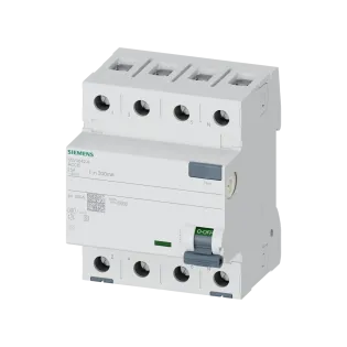 Siemens 5SV3642-8, Sentron 5SV3, 25 Amper, 300mA, A Tip(S), Kaçak Akım Koruma Rölesi, 4 Kutuplu (3 Faz+Nötr)