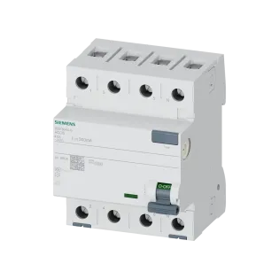 Siemens 5SV3644-6, Sentron 5SV3, 40 Amper, 300mA, A Tip, Kaçak Akım Koruma Rölesi, 4 Kutuplu (3 Faz+Nötr)