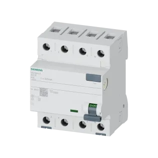 Siemens 5SV3644-8, Sentron 5SV3, 40 Amper, 300mA, A Tip(S), Kaçak Akım Koruma Rölesi, 4 Kutuplu (3 Faz+Nötr)
