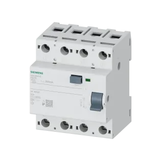 Siemens 5SV3645-6, Sentron 5SV3, 125 Amper, 300mA, A Tip, Kaçak Akım Koruma Rölesi, 4 Kutuplu (3 Faz+Nötr)