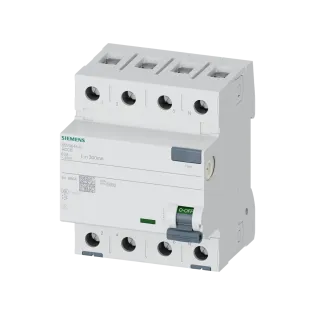 Siemens 5SV3646-6, Sentron 5SV3, 63 Amper, 300mA, A Tip, Kaçak Akım Koruma Rölesi, 4 Kutuplu (3 Faz+Nötr)