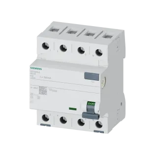Siemens 5SV3646-8, Sentron 5SV3, 63 Amper, 300mA, A Tip(S), Kaçak Akım Koruma Rölesi, 4 Kutuplu (3 Faz+Nötr)